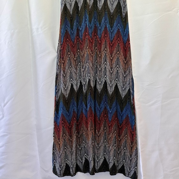Banana Republic Chevron Maxi Dress Size‎ Small Racer Back Boho Chic Travel Indie - Picture 6 of 9
